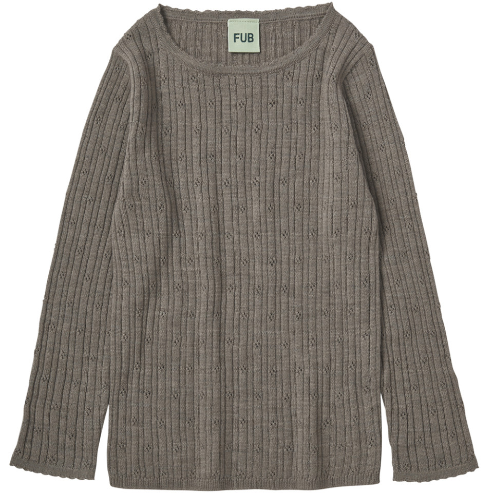 Pointelle merinould bluse