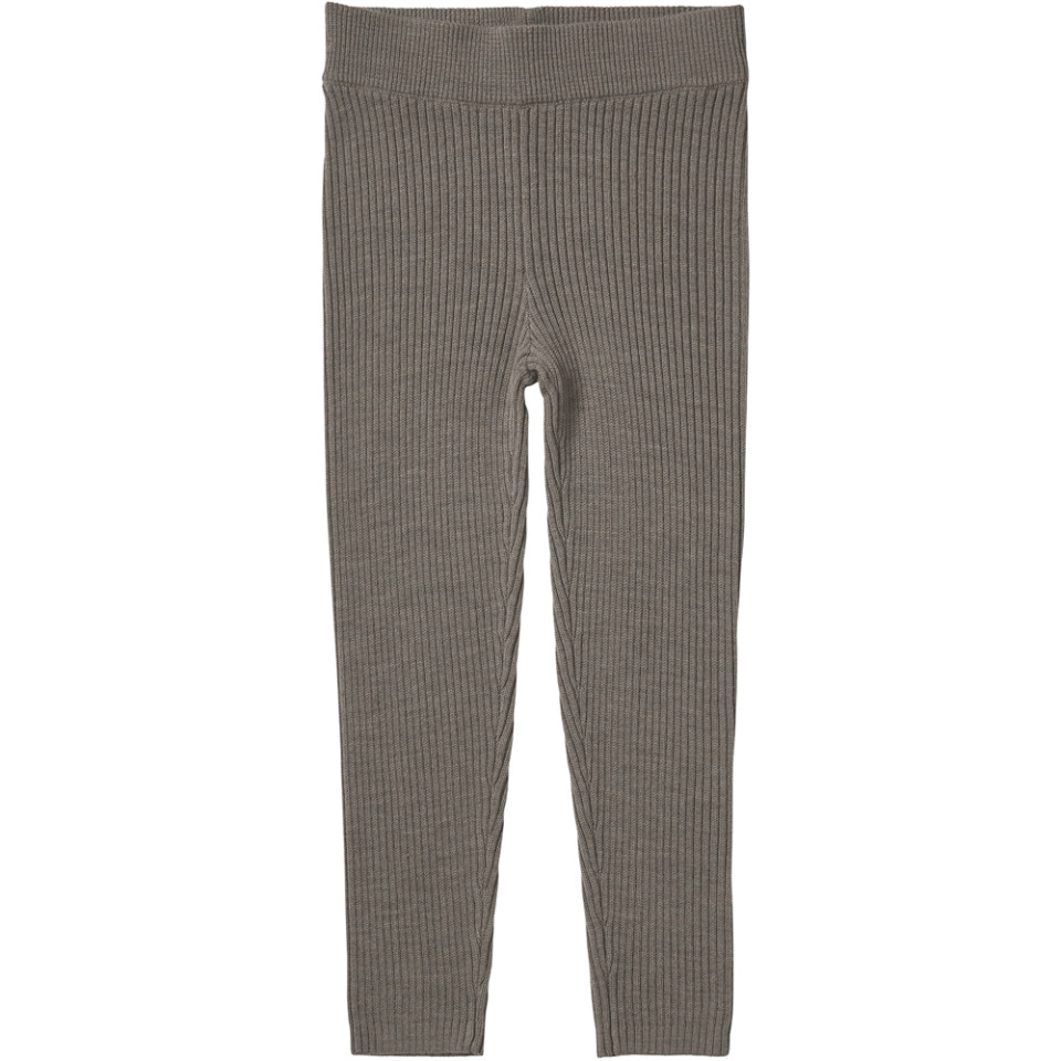 Stribet merinould leggings