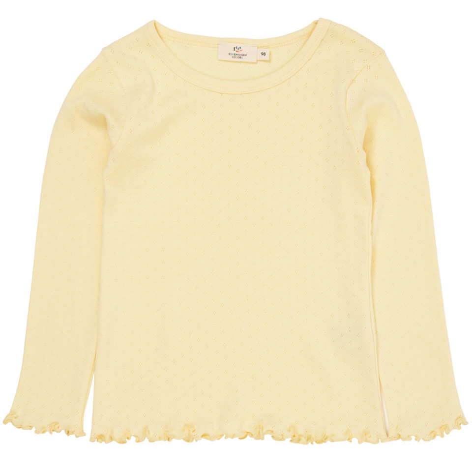 Organic pointelle bluse