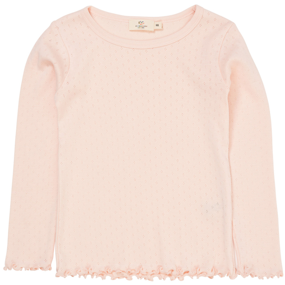 Organic pointelle bluse