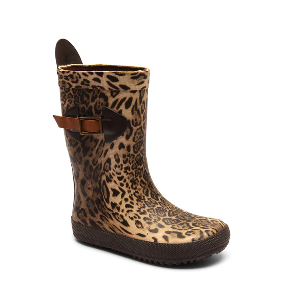 Leopard gummistøvler