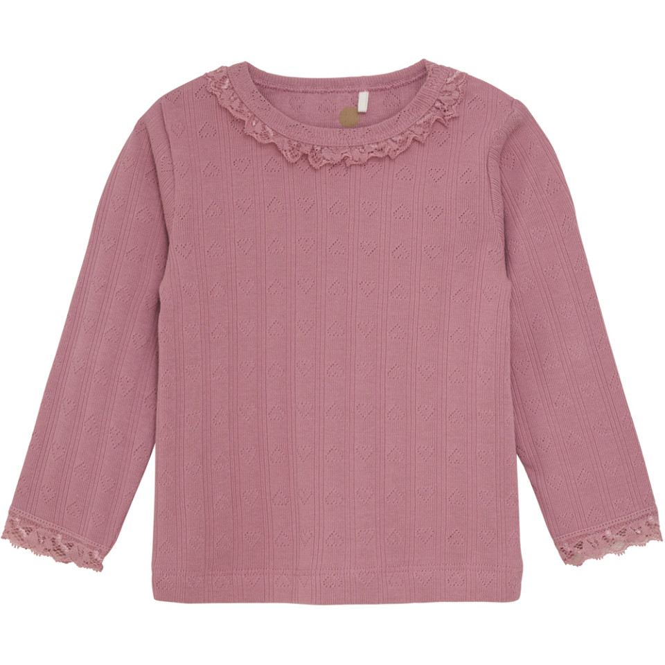 Organic pointelle bluse