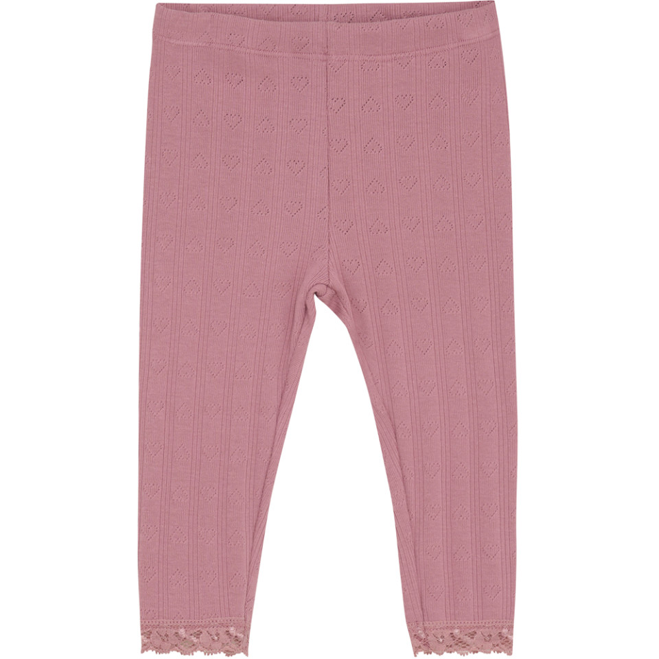 Organic pointelle leggings