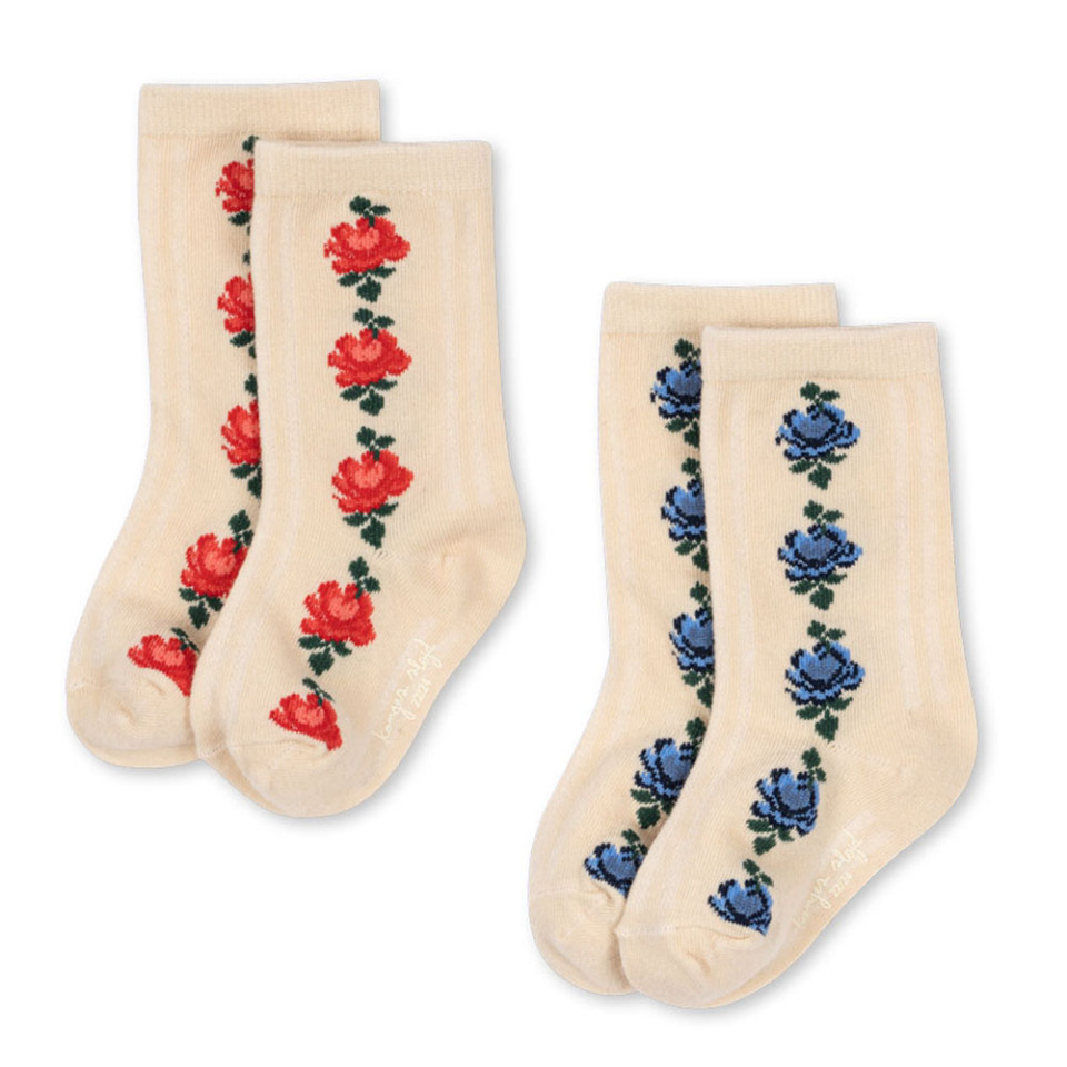 2-pak Jaquard strømper