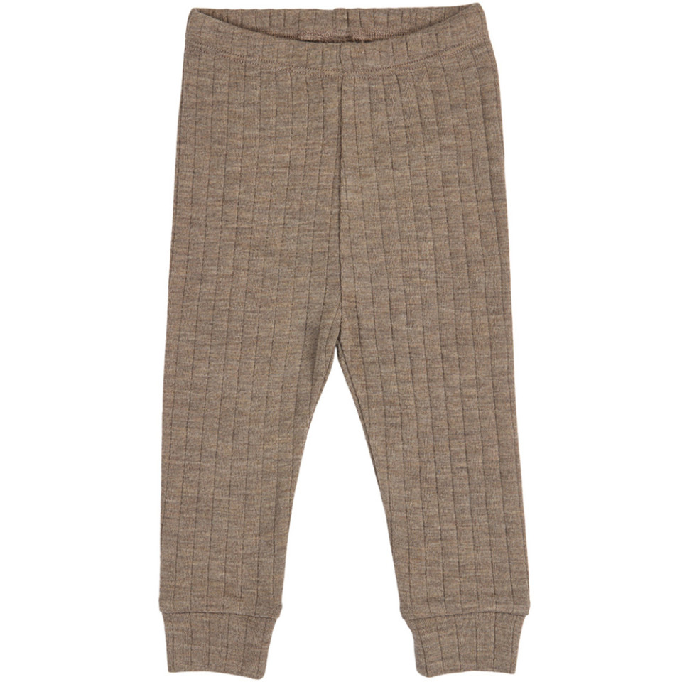 Uld rib bukser m. foldbare fødder