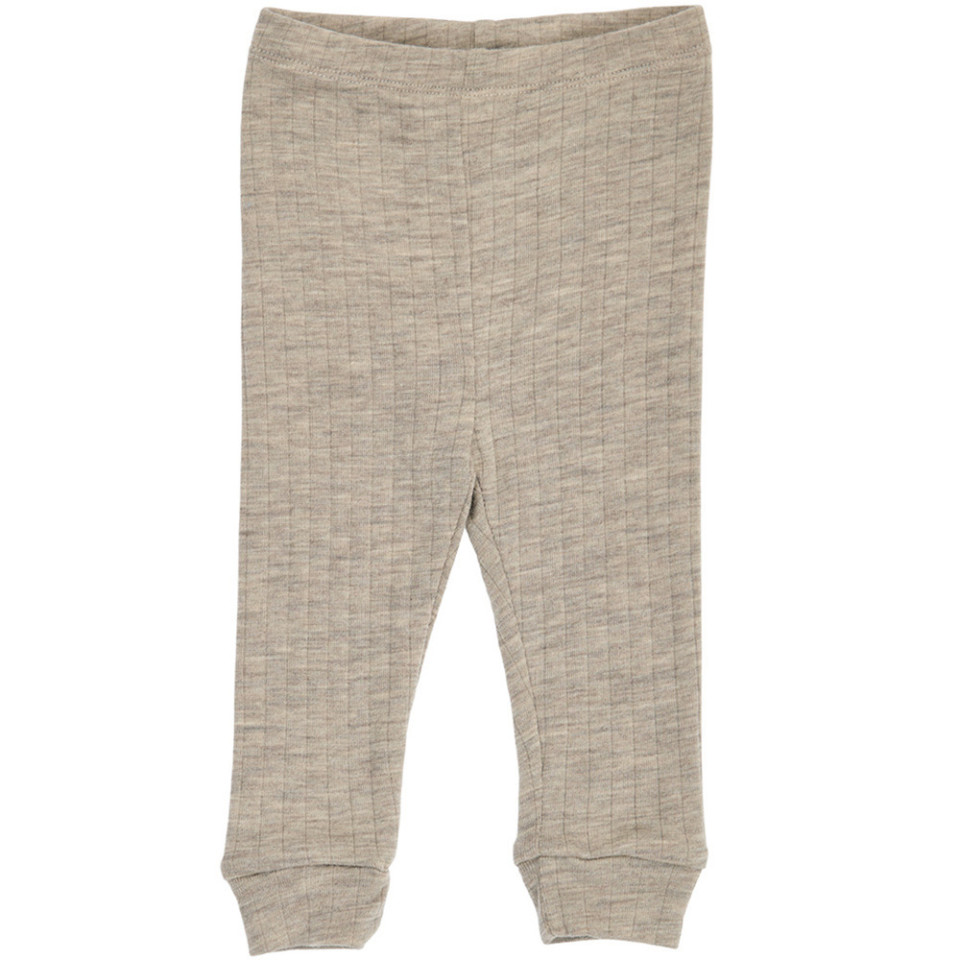 Uld rib bukser m. foldbare fødder
