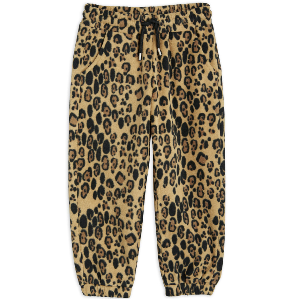 Recycled leopard fleecebukser