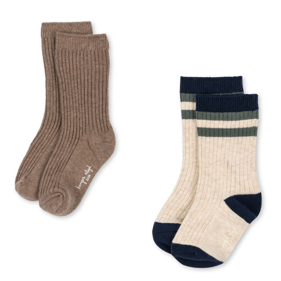 2-pak rib strømper