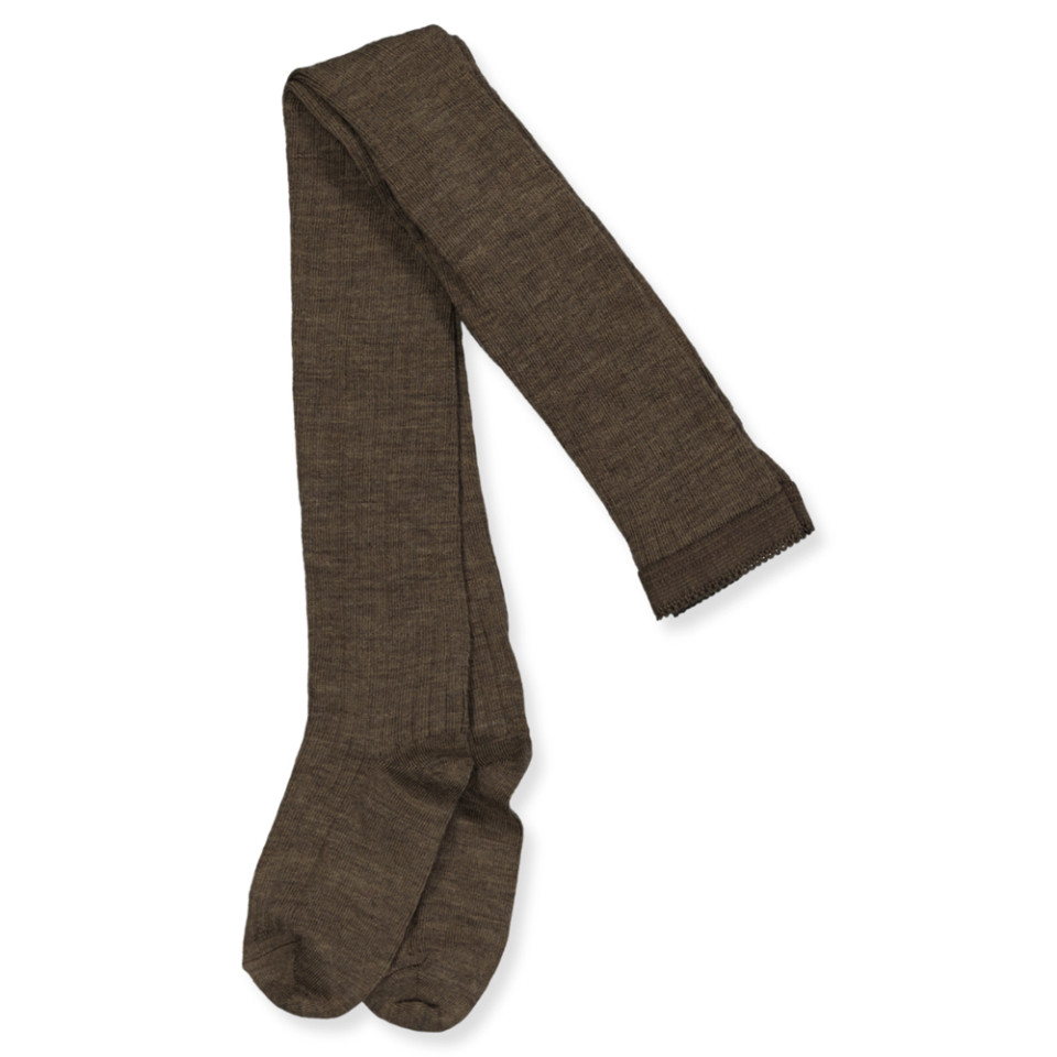 Rib uldstrømpebukser