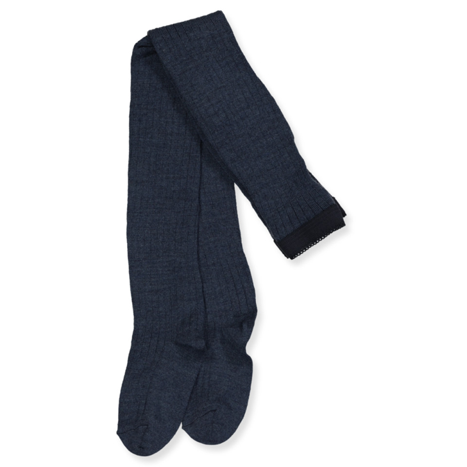 Rib uldstrømpebukser