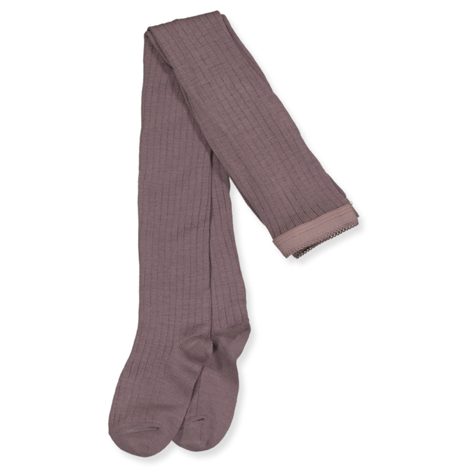 Rib uldstrømpebukser