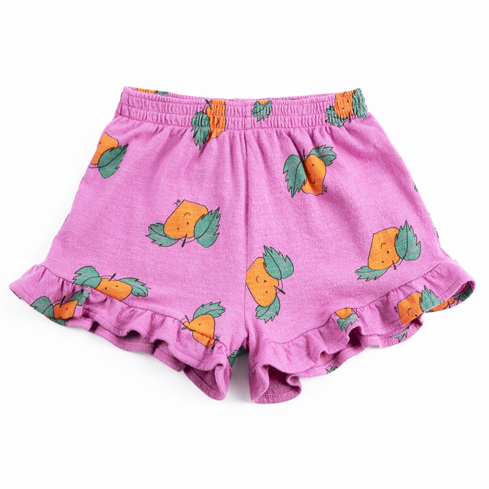 Organic Tangerine Ruffled shorts