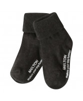 Mørkegrå melange strømper