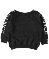 Sort meleret sweatshirt