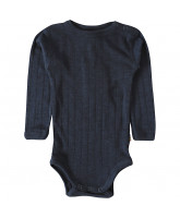 Navy uld/silke body