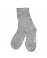Grå melange bambus strømper