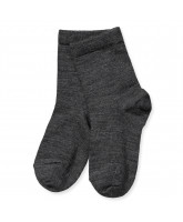 Mørkegrå uld/bomuld strømper