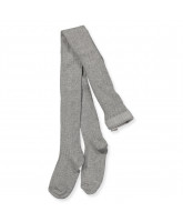 Grey melange rib strømpebukser