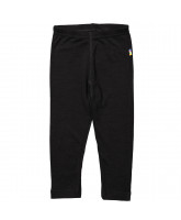 Sorte uld/silke leggings