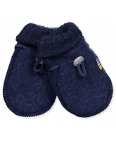 Blå uld fleece babyvanter