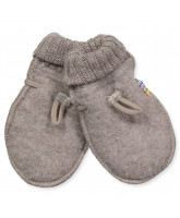 Beige uld fleece babyvanter