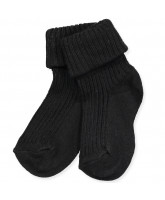 Sorte rib babystrømper