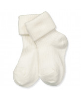 Snow white uld babystrømper