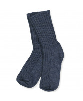Denim melange uld strømper