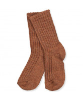 Copper melange uld strømper