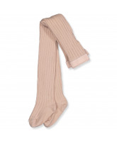 Rose dust rib strømpebukser