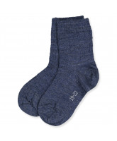 Denim melange uld strømper