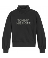 Organic sweatshirt m. rullekrave