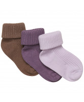 3 pak rib babystrømper