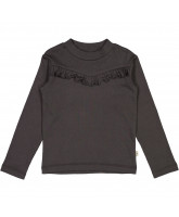 Black granite rib bluse