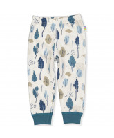 Blå uld/bambus leggings