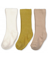 3 pak Elove rib knæstrømper