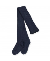 Navy rib strømpebukser