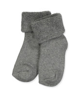 Grey melange babystrømper