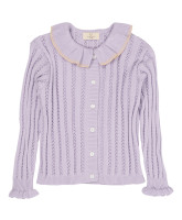 Organic pointelle cardigan