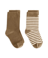 2-pak rib strømper