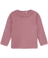 Organic pointelle bluse