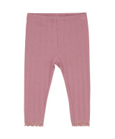 Organic pointelle leggings