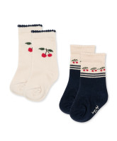 2-pak Jaquard strømper